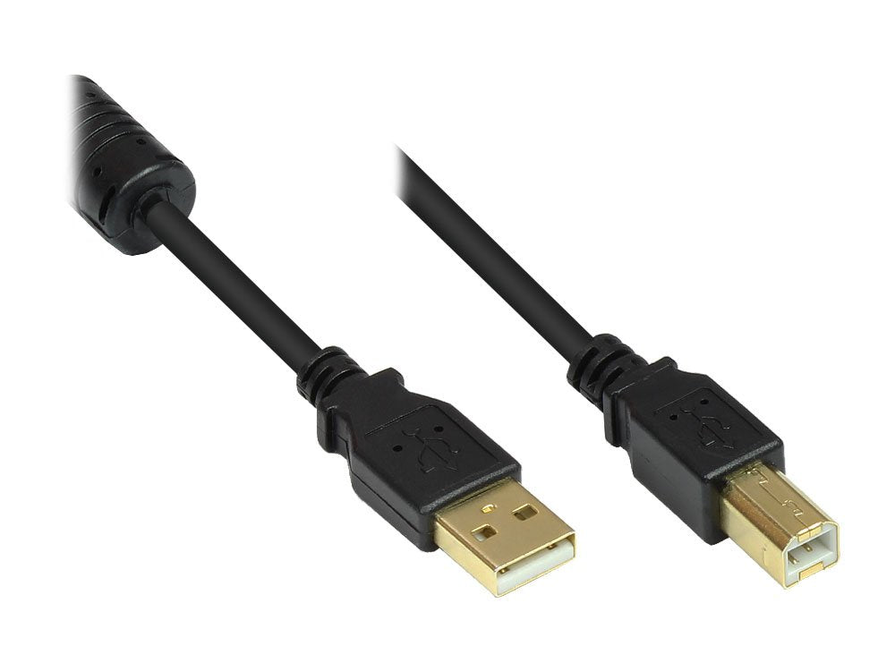 Cable Alcasa Gc-M0082 Usb 2.0 3 M Usb A Usb B Negro
