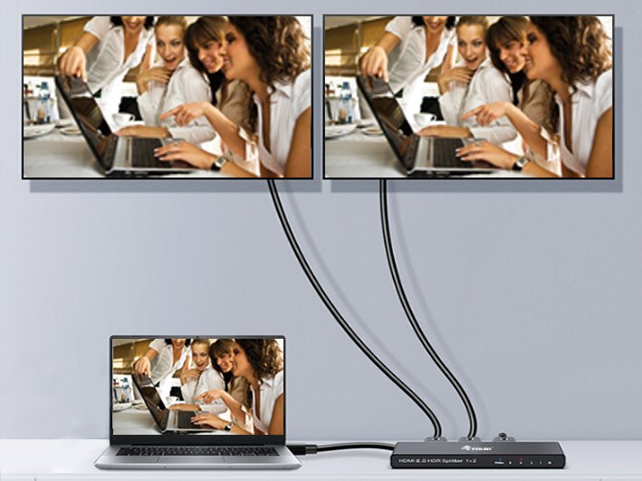 Equip Hdmi Splitter 2.0 2 Port Ultra Slim 4k/60hz Negro