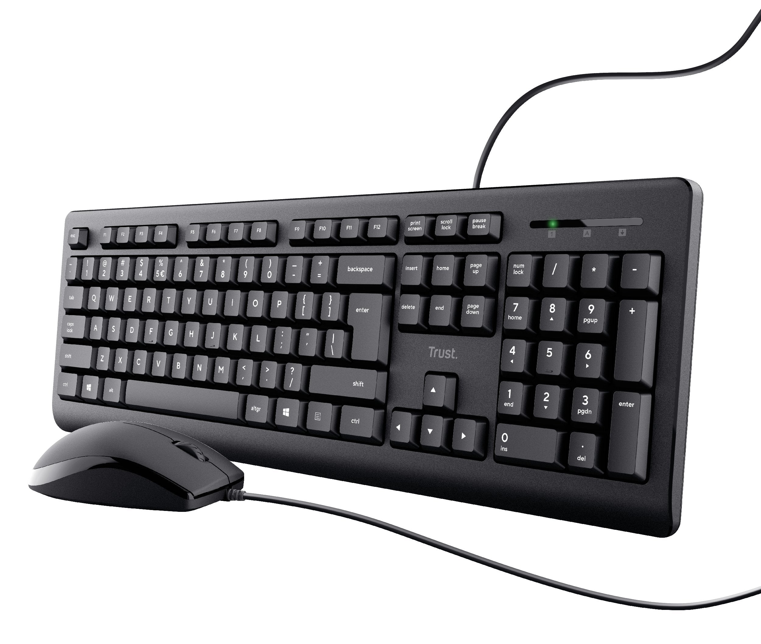Trust Tkm-250 - Tastatur-Und-Raton-Set - De - Schwarz