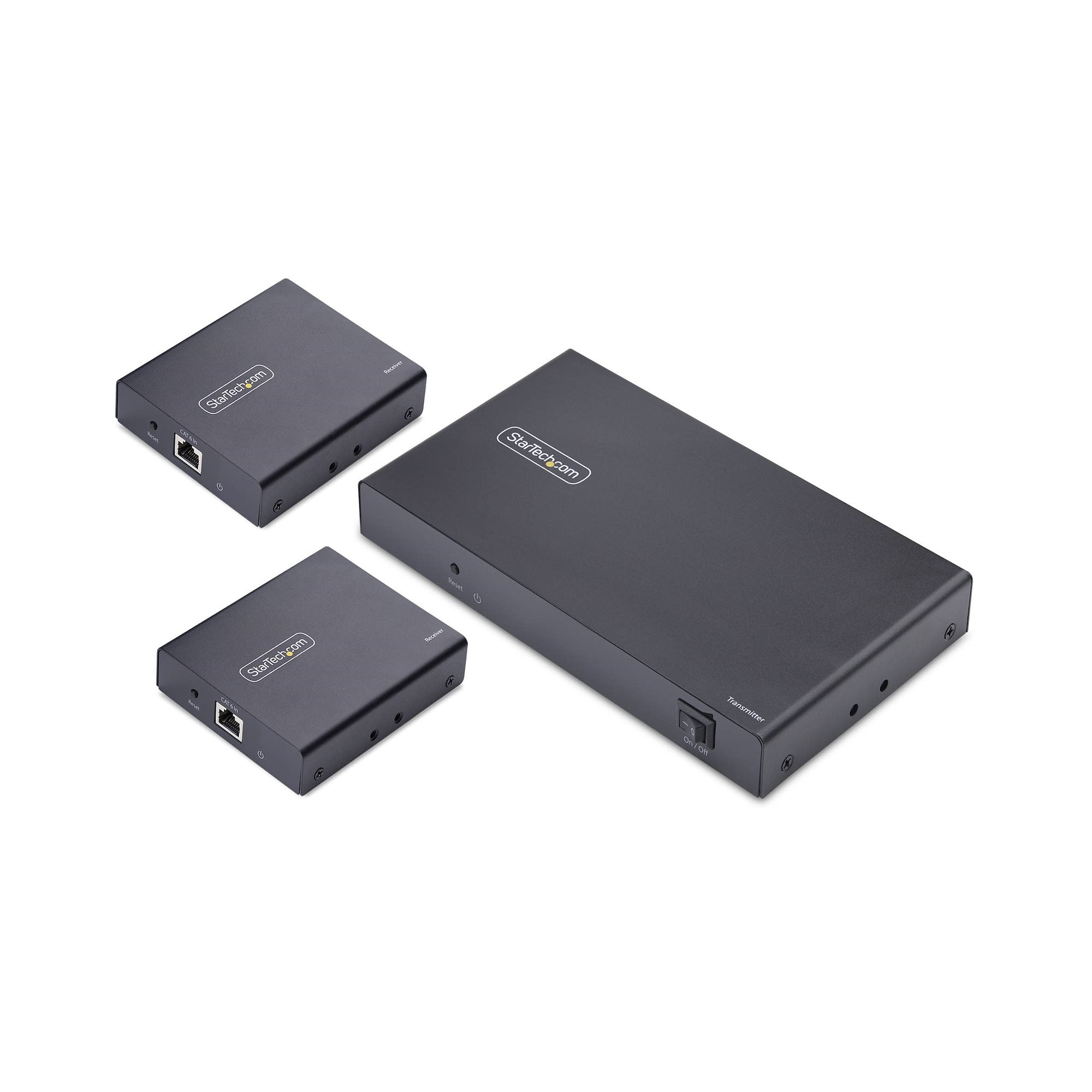 Startech 4-Port Hdmi Extender Und Splitter Uber Cat6 4k 60hz Bis 70m Lnge 1x4 Hdmi Uber Netzwerkcable-Lan Cable Verteilerkit