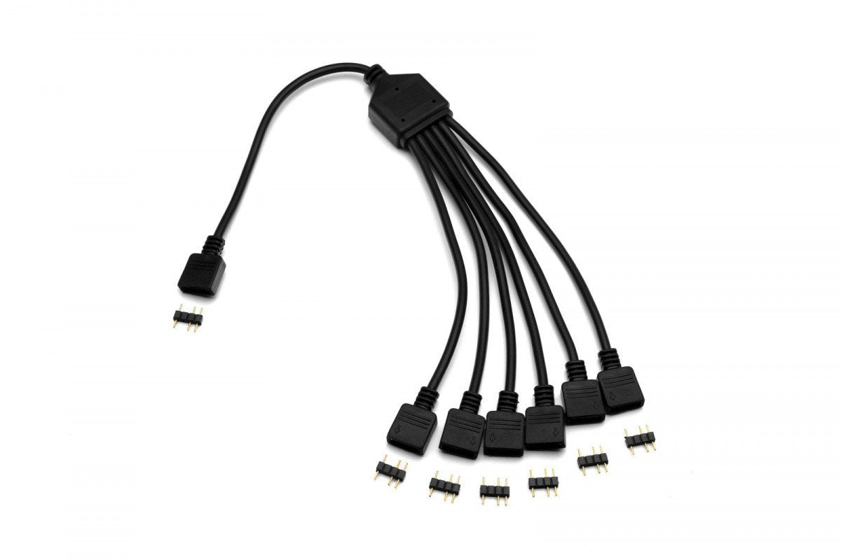 Ek Water Blocks Ek-D-Rgb 6-Fach D-Rgb Splitterkabel Cable Divisor Rgb Negro