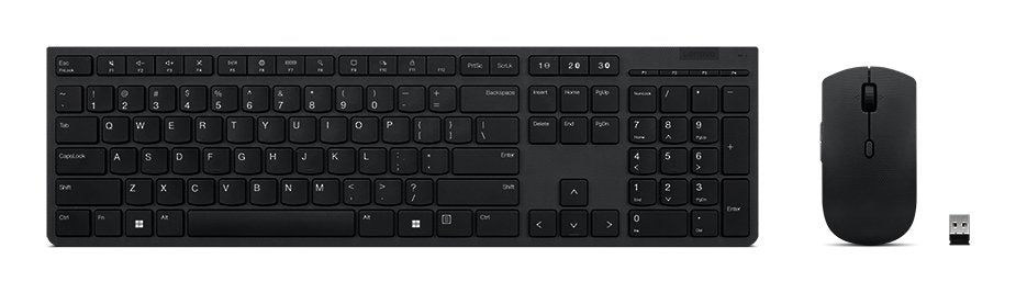 Lenovo Professional Wireless Rechargeable Keyboard And Mouse Combo Us Euro