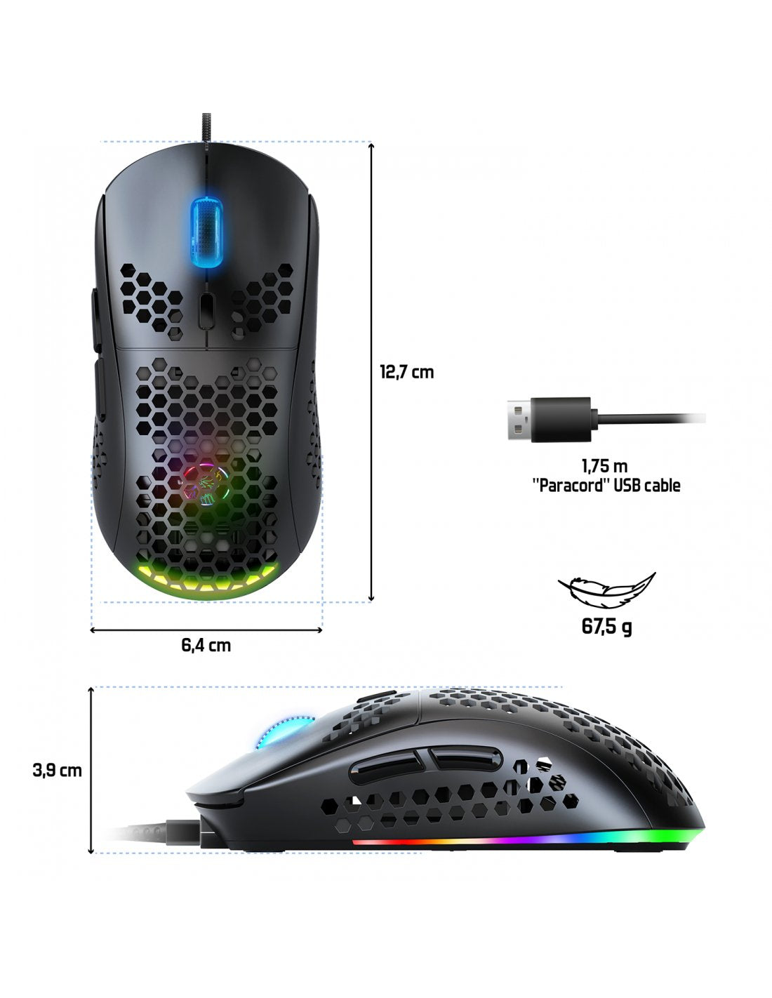 Ratón Spirit Of Gamer  Pro M4 Black