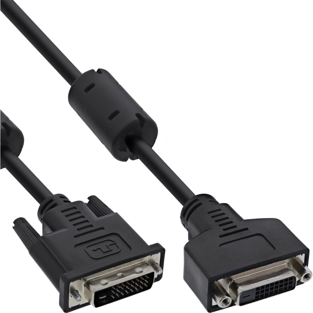 Inline Cable Dvi-D 24+1 Macho A Hembra Dual Link 2x Ferrita Choke 2m