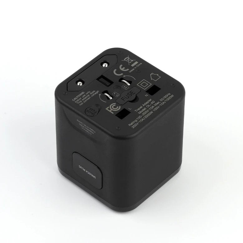 Mobile Origin Travel Adapter Pw30 Eu/Uk/Us/Aus, Black