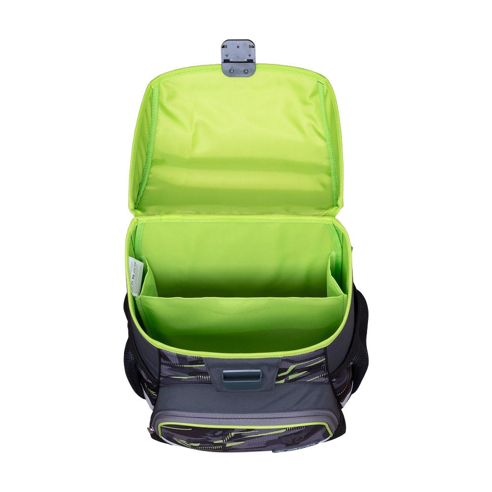 Herlitz Juego De Mochilas Escolares De 4 Piezas, 17 L, Ergonómica,Gris, Verde