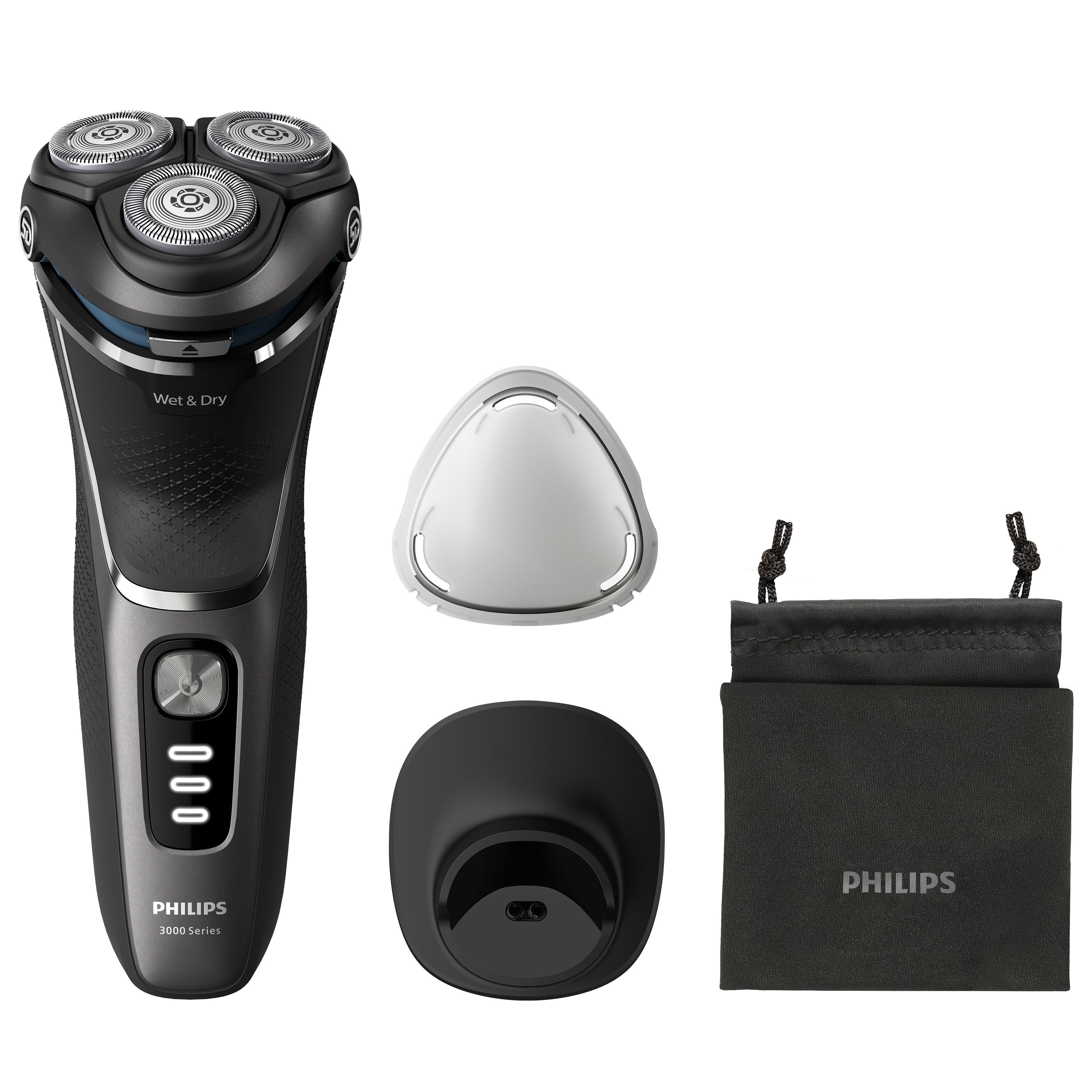 EAN 8720689018630 - Philips S3343/13 afeitadora Máquina de afeitar de rotación Recortadora Negro, Cromo imagen 2