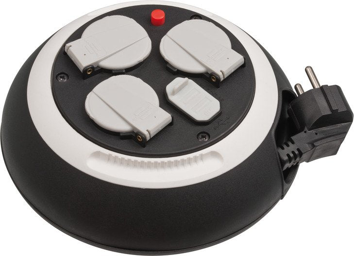 EAN 4007123661770 - Brennenstuhl 1109220600 base múltiple 3 m 3 salidas AC Interior Negro, Blanco imagen 1