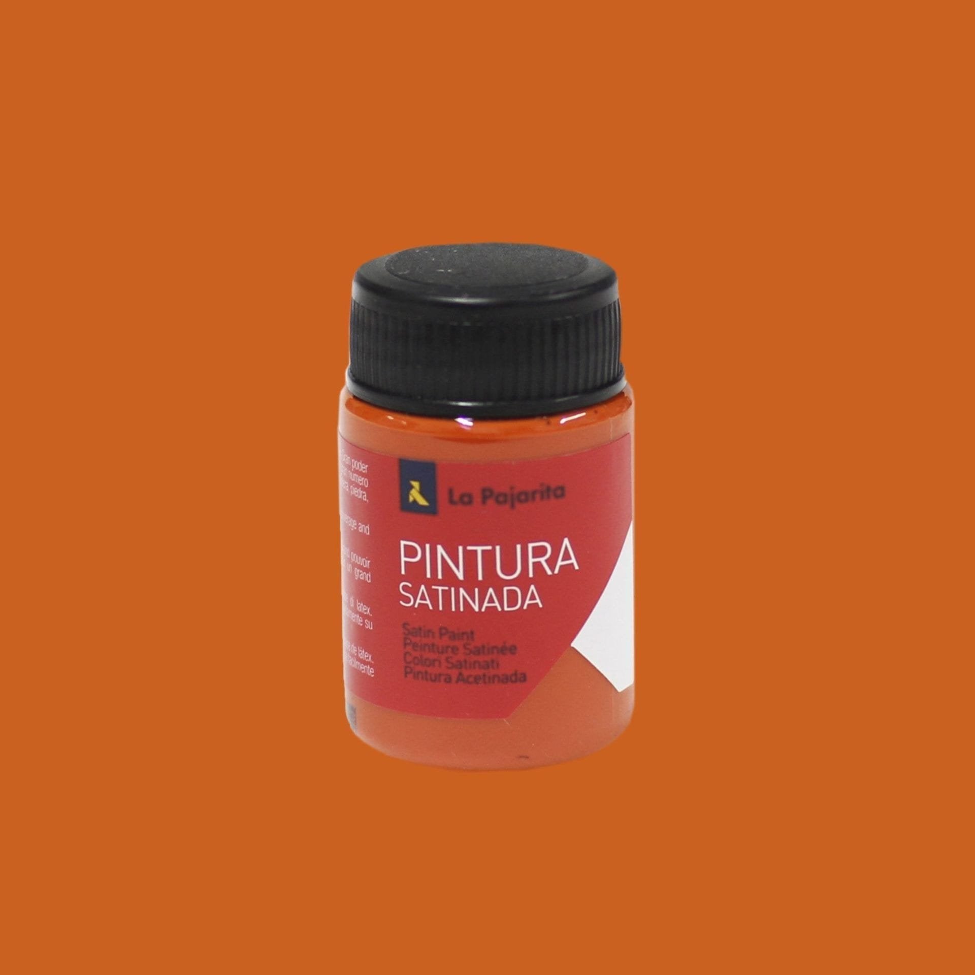 La Pajarita Témpera Escolar Bote De 35ml Satinada Naranja L-06