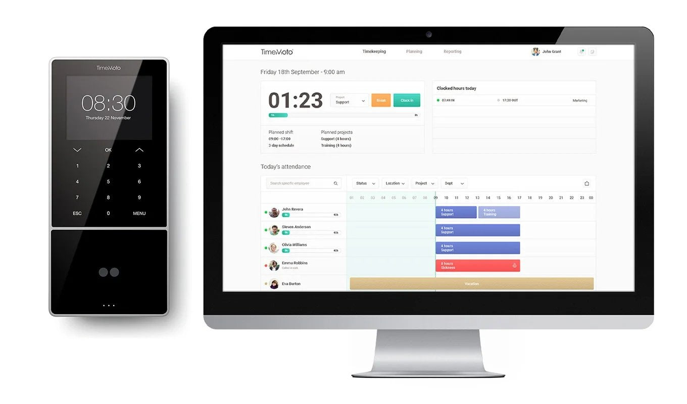 EAN 8717496337528 - Safescan TM-838 SC Negro Reconocimiento facial, Contraseña, Tarjeta de proximidad, Tarjeta inteligente CC imagen 11