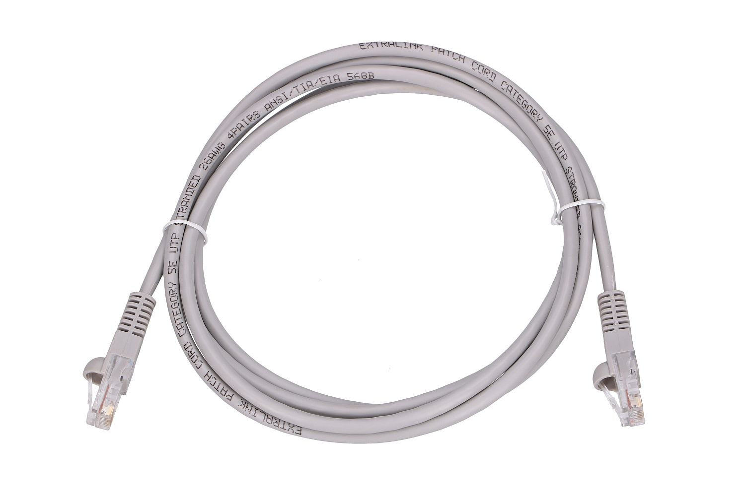 Extralink Lan Patchcord Cat.5e Utp 2m Twisted Pair Bare Copper  Gray