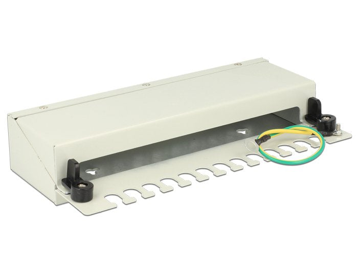 Keystone Desktop Patchpanel 12 Port Grau