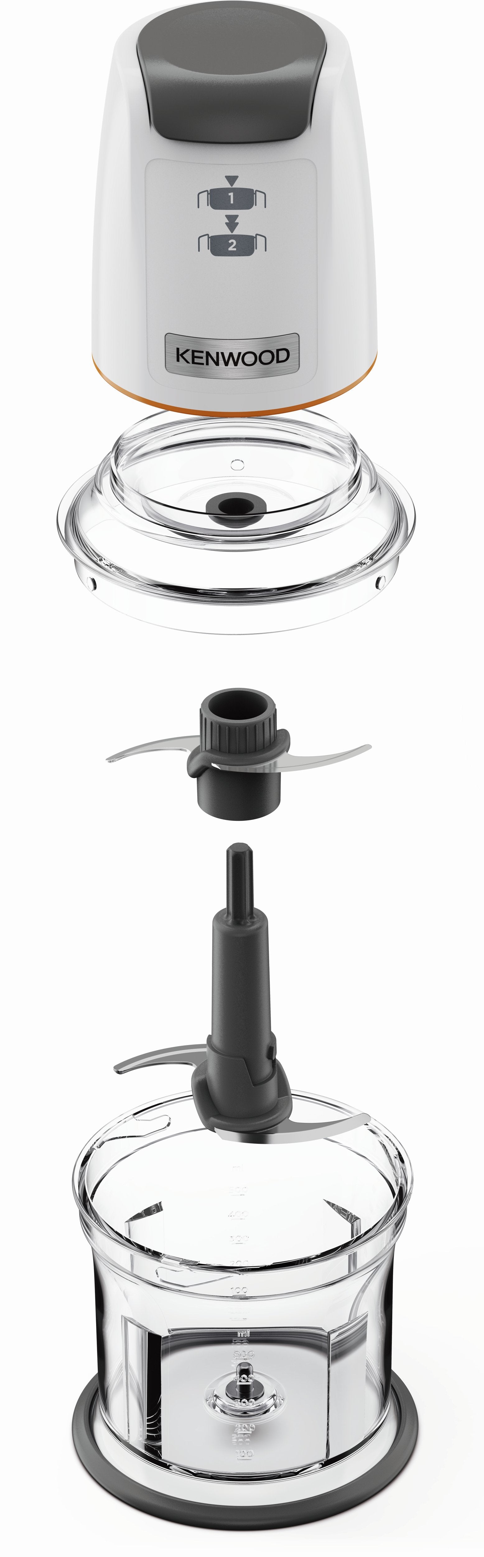 Kenwood Chp61.000wh Easychop Zerkleinerer Con Vier Klingen, 500w, Blanco