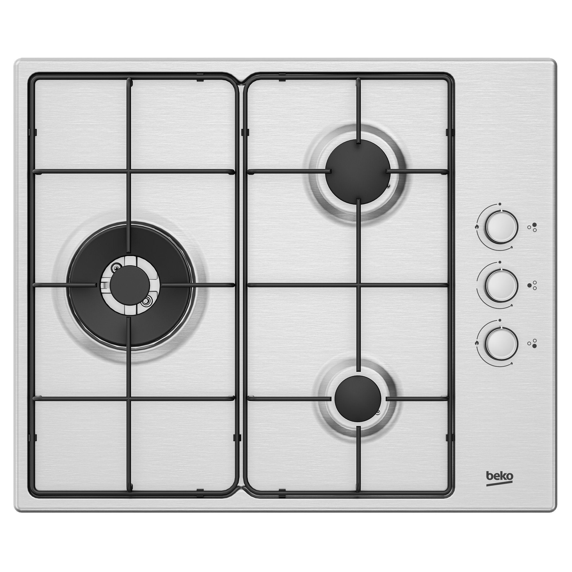 EAN 8690842544507 - Beko HIGG 63125 SCX hobs Acero inoxidable Integrado 61 cm Encimera de gas 3 zona(s) imagen 1