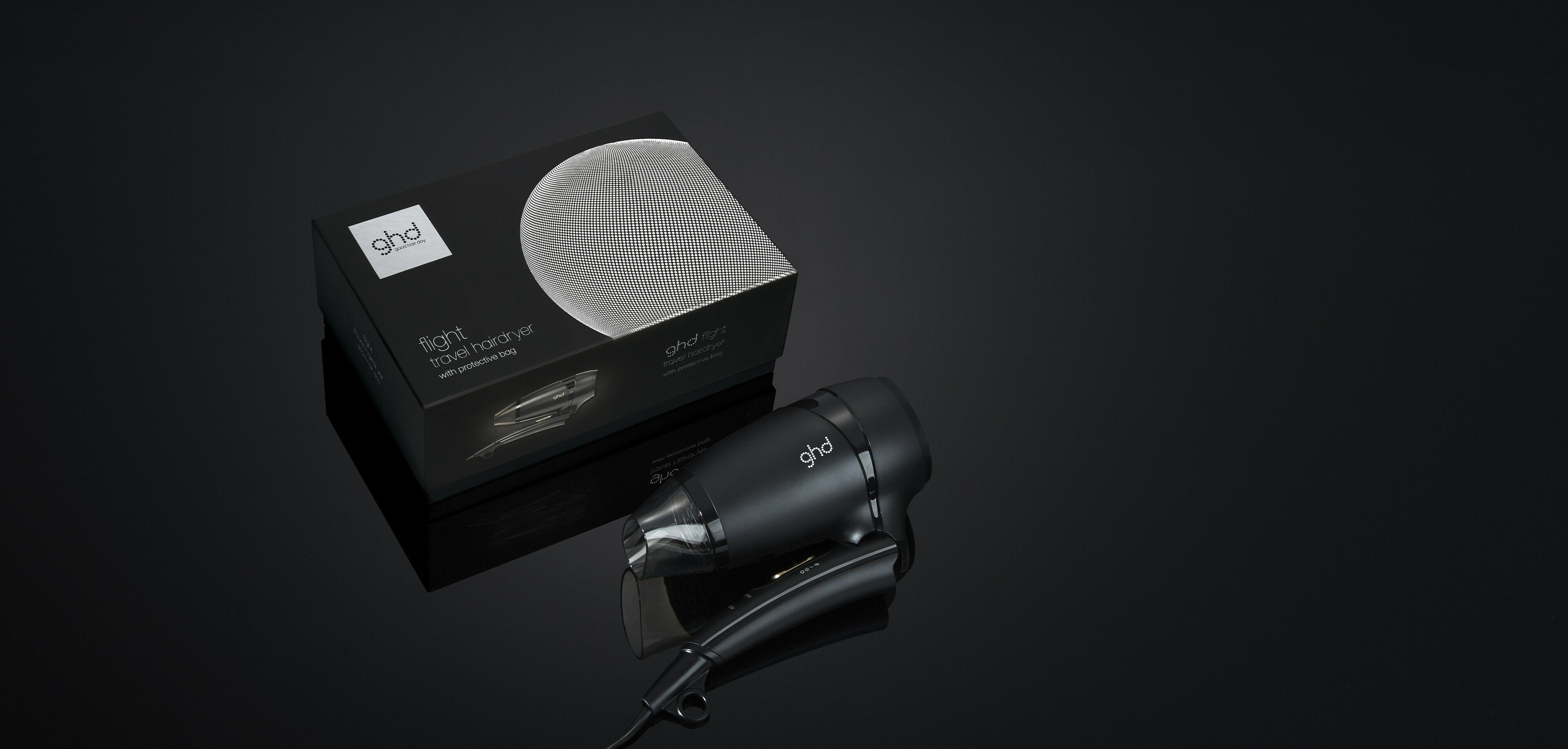 Yyyghd Flight Reisehaartrockner - Schwarz/Silber
