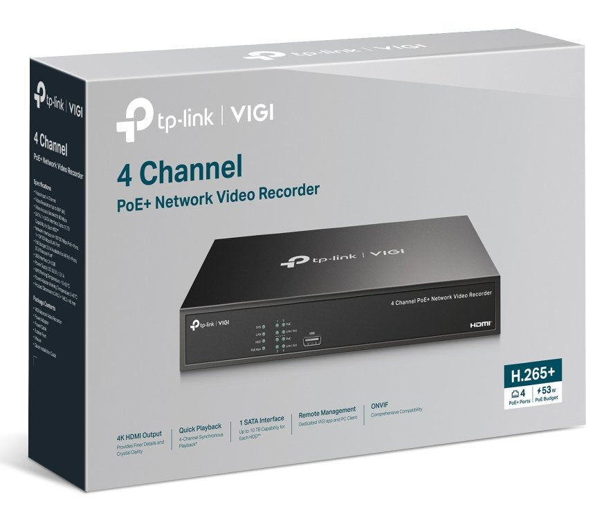 Vigi Grabador Ip Rack 01 Hdd 04 Canales Poe