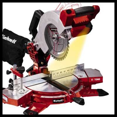Sierra Tronzadora E Ingletadora De Batería Einhell Te-Ms 18/210 Li-Solo, 18 Voltios (Rojo/Negro, Sin Batería Ni Cargador) 4300890