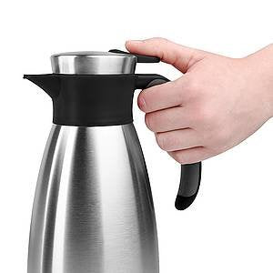 Emsa Soft Grip, 1 L, Negro, Acero Inoxidable, Acero Inoxidable