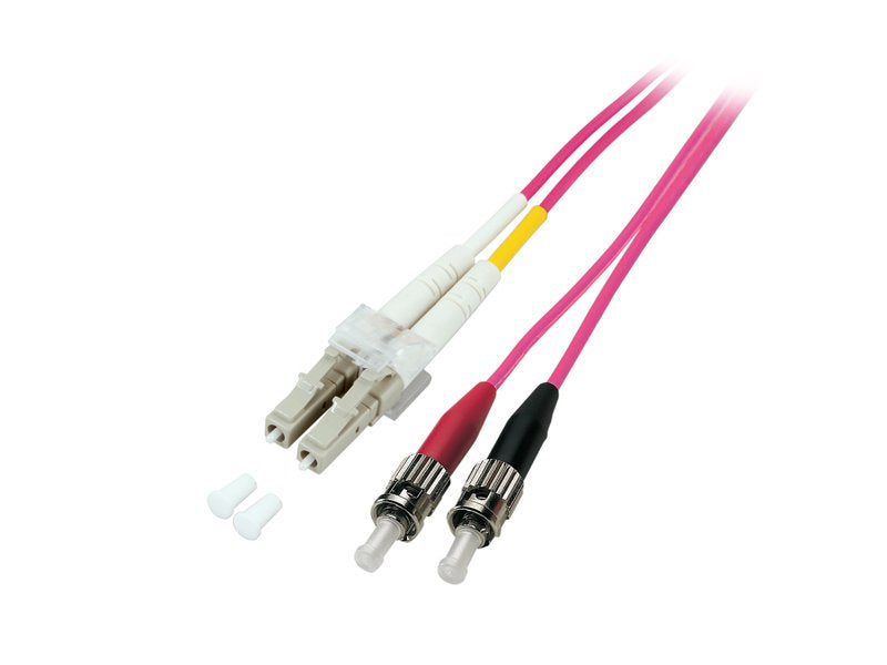 Cable De Red Lwl Duplex Om4 (Multimode, 50 125) Lc St, Lszh, Austauschbare Polarität, 3m, Good Connections®