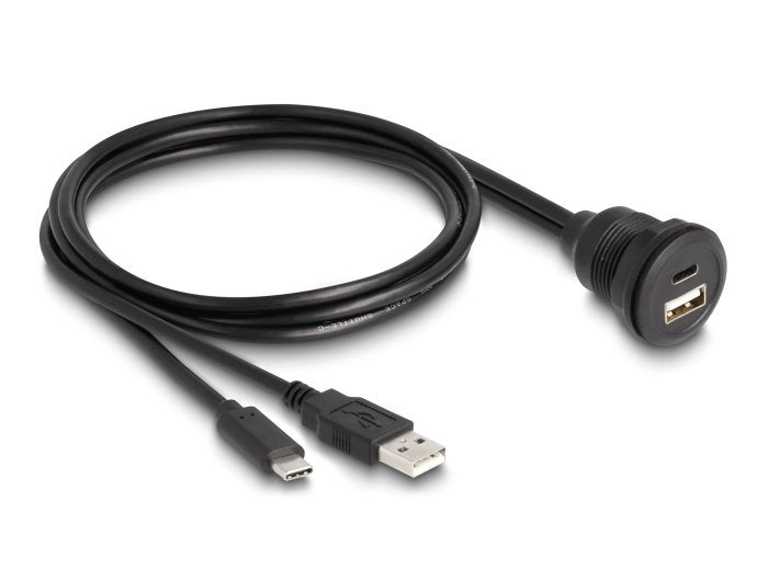 Delock 88102 Usb 2.0 Cable Usb Tipo-A Y Type-C Para Integración 1 M Negro