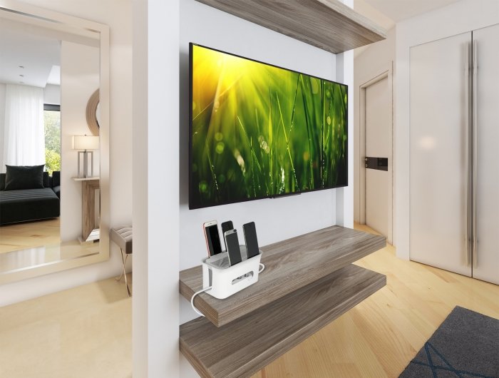 EAN 4043619182909 - DeLOCK 18290 organizador de cables Piso Caja de cables Gris, Blanco 1 pieza(s) imagen 9