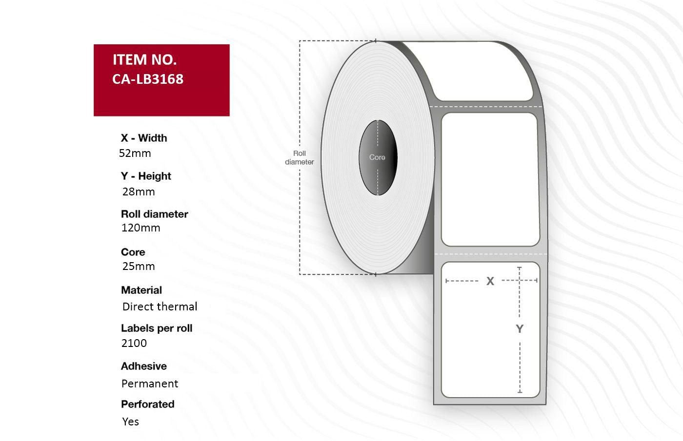 EAN 5715063679326 - Capture CA-LB3168 etiqueta de impresora imagen 1
