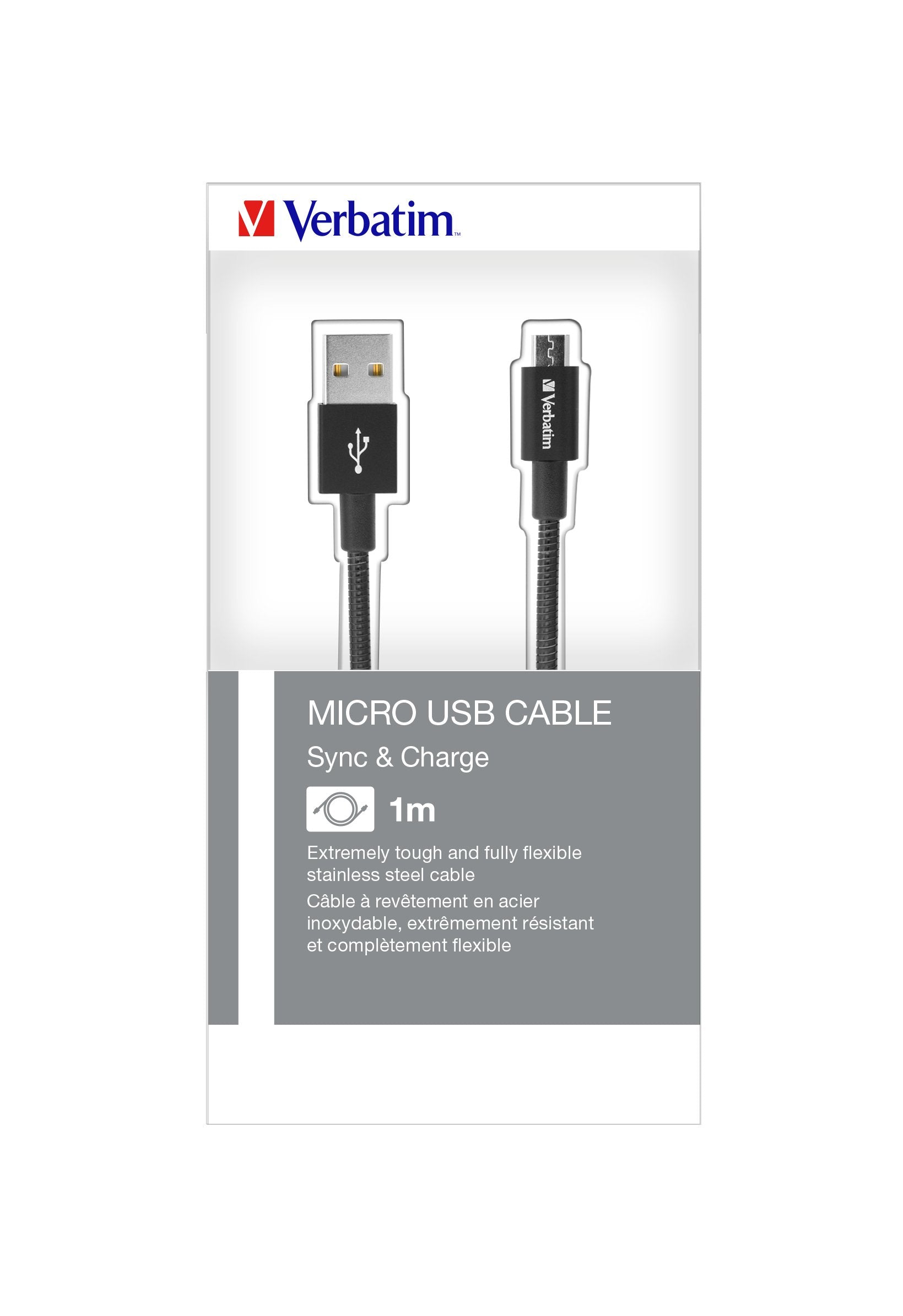 Verbatim Micro Usb Cable Sync & Charge 100cm Black