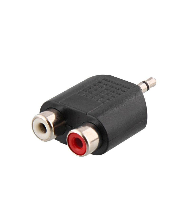 Adaptador T'Nb Jack 3.5mm Macho Vers 2x Rca Hembra (Negro)