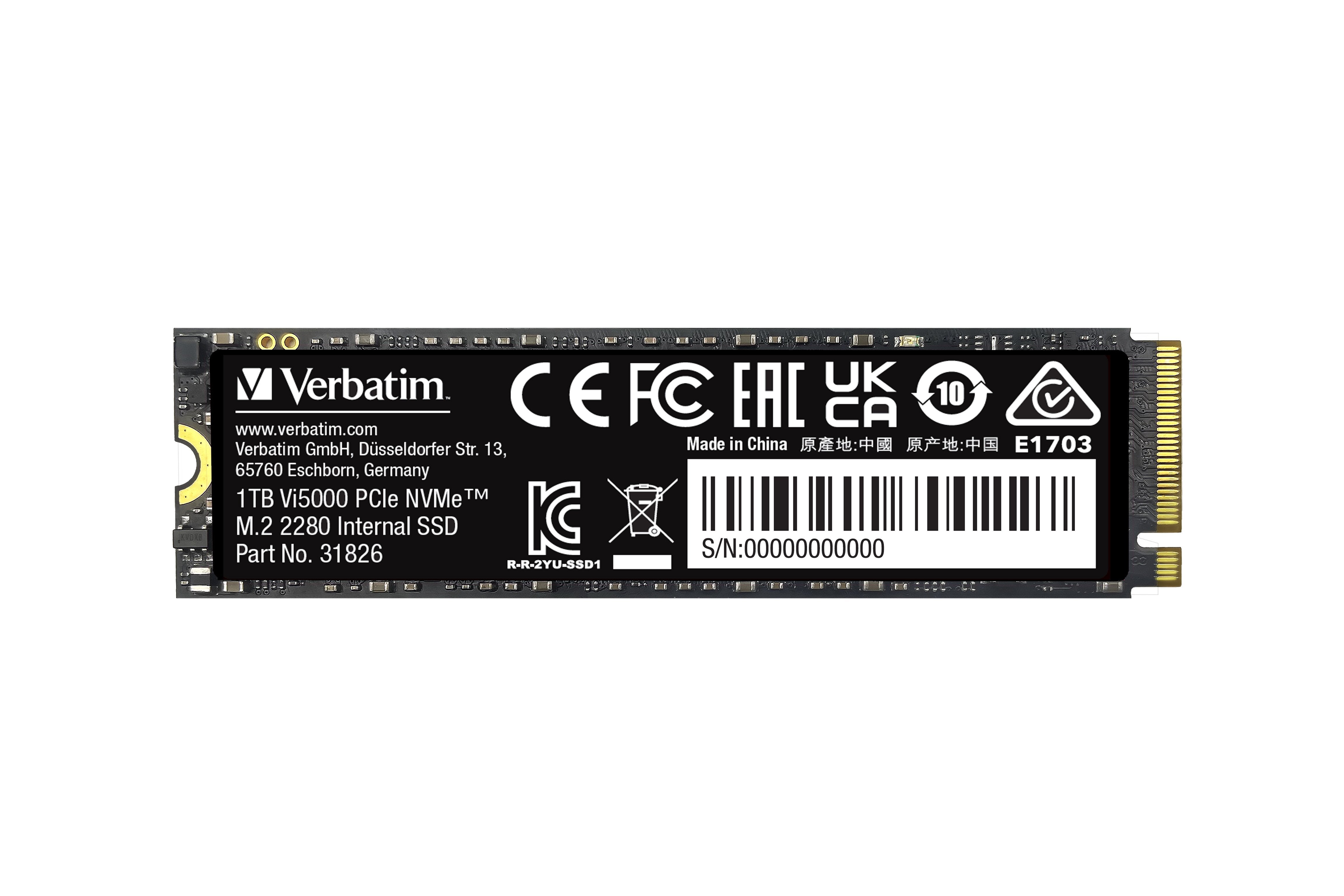 EAN 0023942318262 - Verbatim Vi5000 1 TB M.2 PCI Express 4.0 NVMe 3D NAND imagen 5