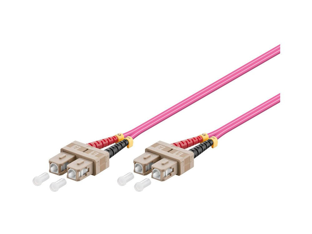 Goodconnections Cable De Red Lwl Duplex Om4 (Multimode, 50 125) Sc Sc, Lszh, Austauschbare Polarität, 1m,