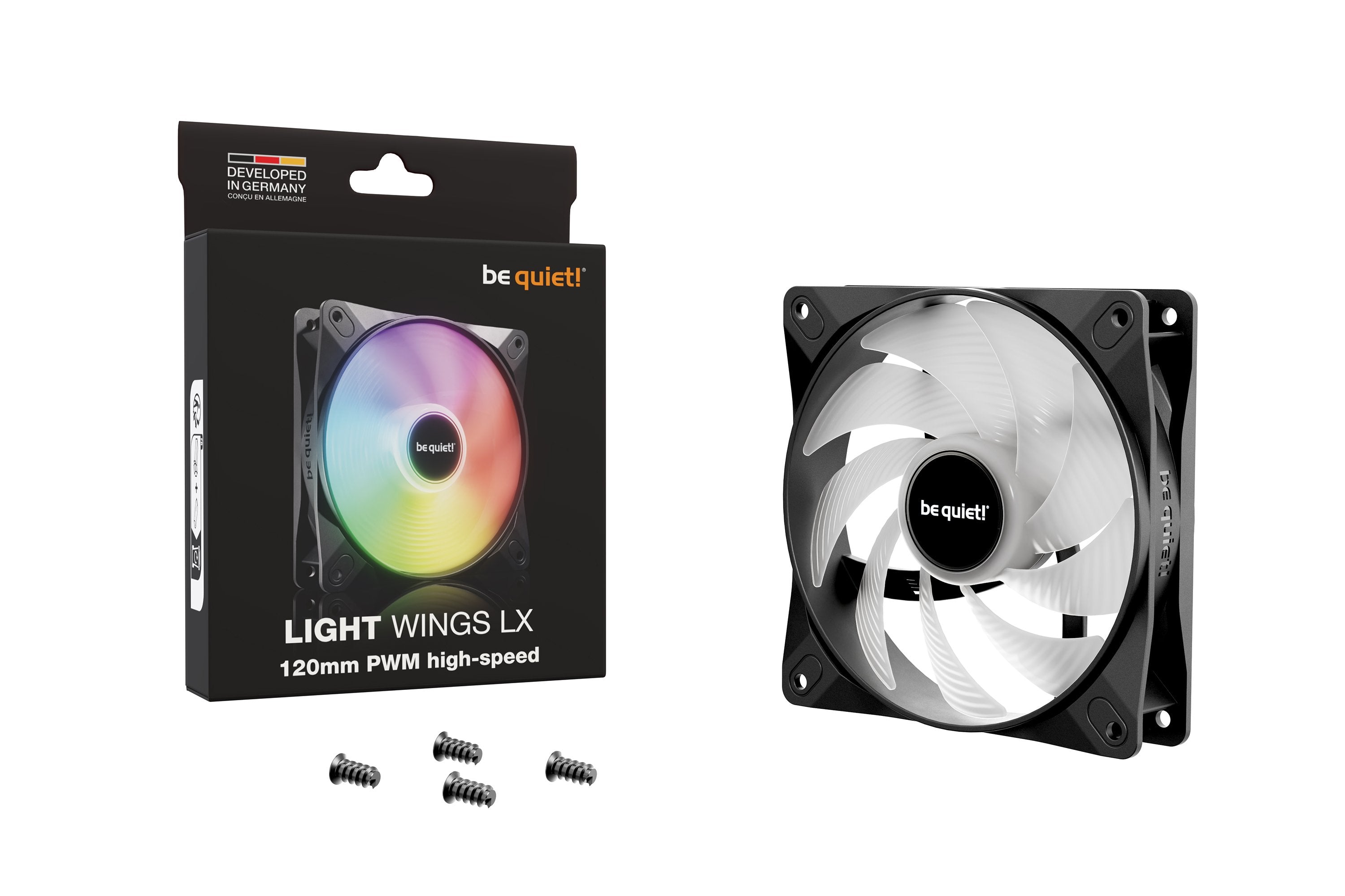 EAN 4260052191613 - be quiet! LIGHT WINGS LX 120mm PWM high-speed Carcasa del ordenador Ventilador 12 cm Negro 1 pieza(s) imagen 5