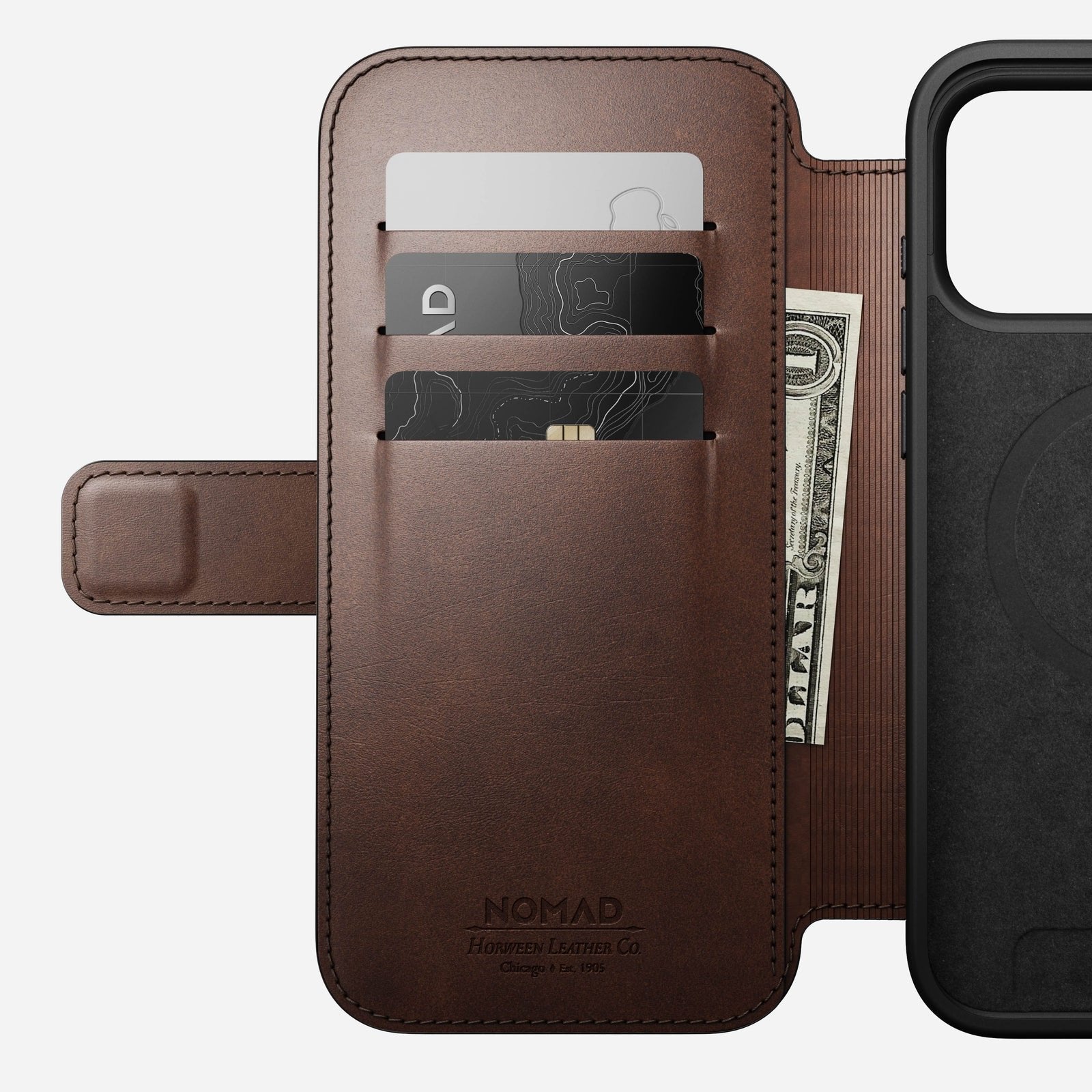 Nomad Modern Leather Folio Iphone 17 Pro Max Rustic Brown H
