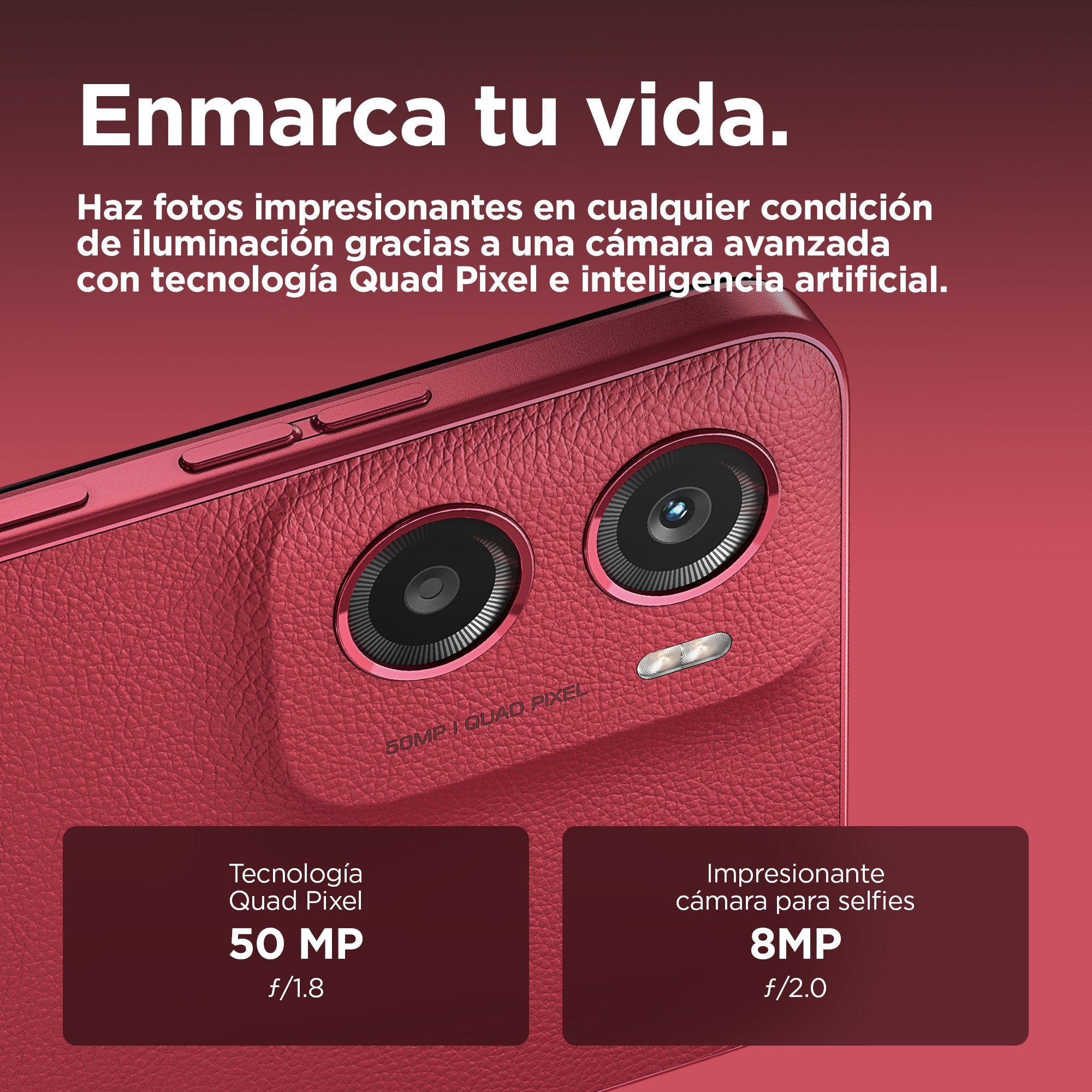 EAN 840023289002 - Motorola moto g05 16,9 cm (6.67") SIM doble Android 15 4G USB Tipo C 8 GB 128 GB 5200 mAh Rojo imagen 7