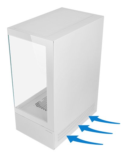 Caja Atx Semitorre Gaming Mars Gaming Mcxo Doble Cristal Templado Argb Gpu 328mm 1x3.5 3x2.5 Blanco