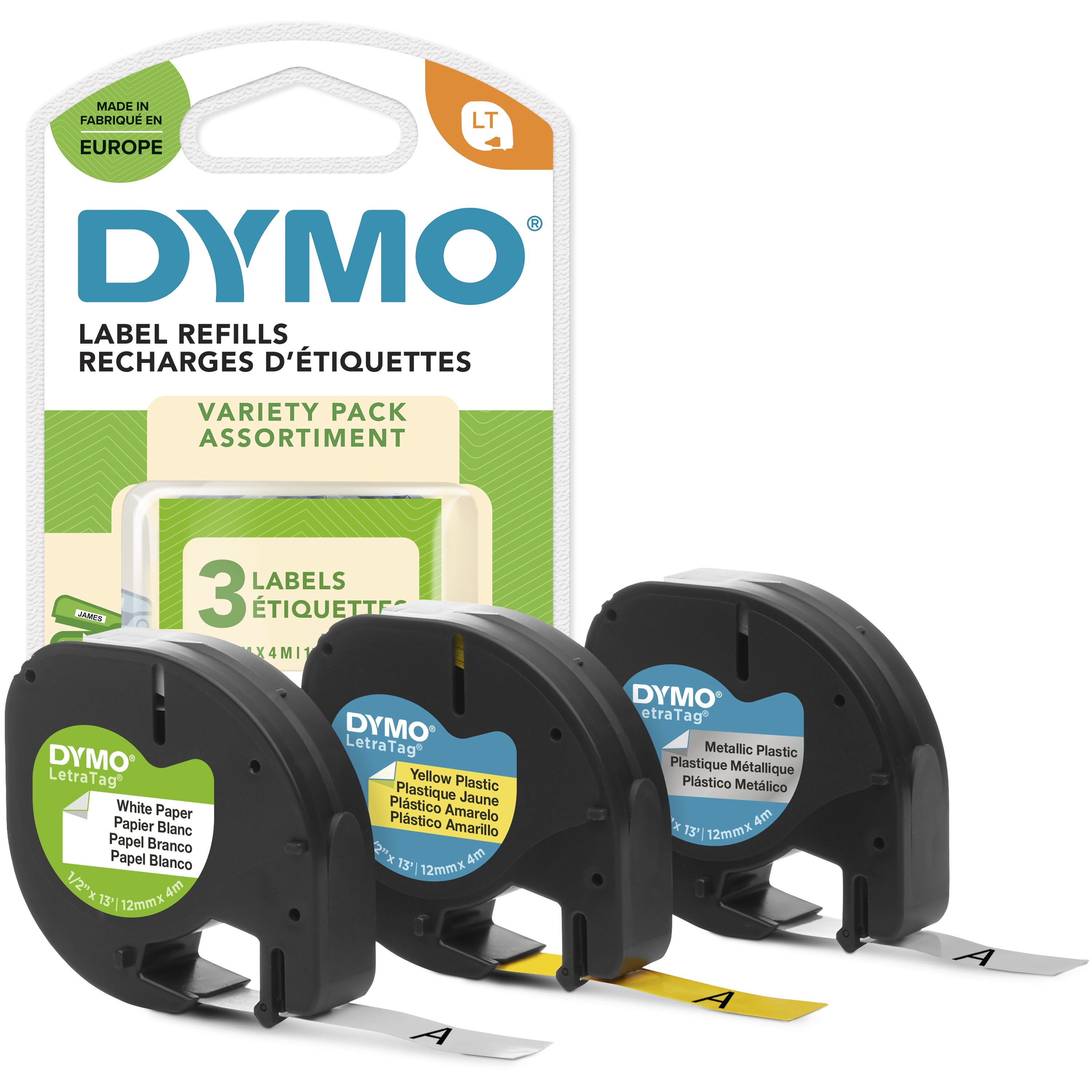 EAN 5411313912419 - DYMO LetraTag assorted 3 pack cinta para impresora de etiquetas imagen 1