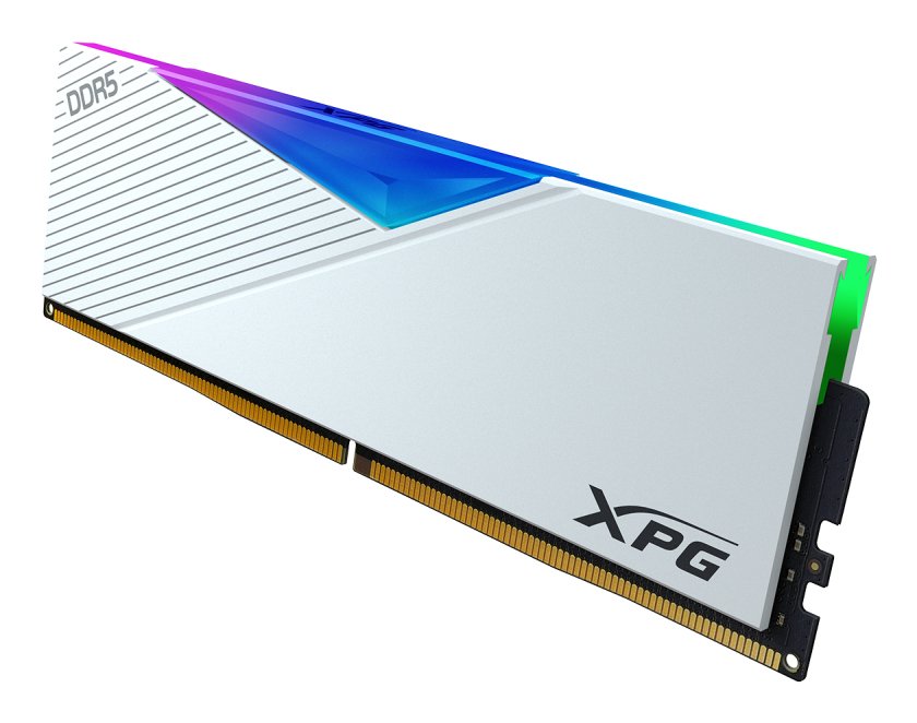 Memoria  Adata Dimm 16 Gb Ddr5-6000 (1x 16 Gb)Blanco, Ax5u6000c3016g-Clarwh, Lancer Rgb, Intel Xmp