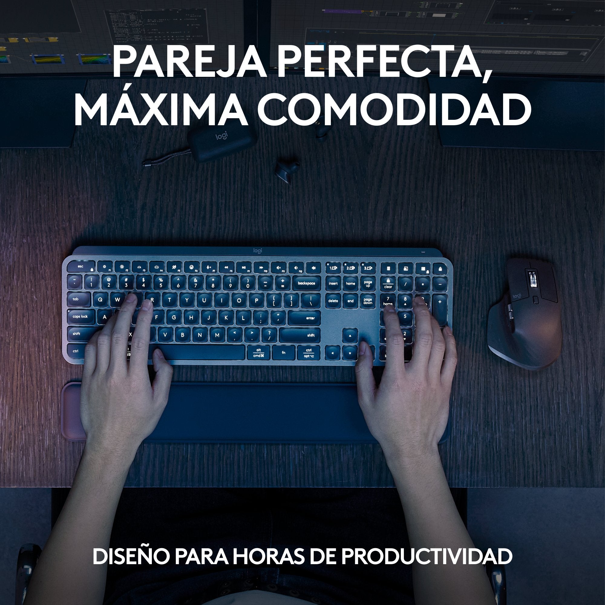 EAN 5099206112452 - Logitech 920-011610 teclado Ratón incluido Oficina RF Wireless + Bluetooth QWERTY Español Grafito imagen 2