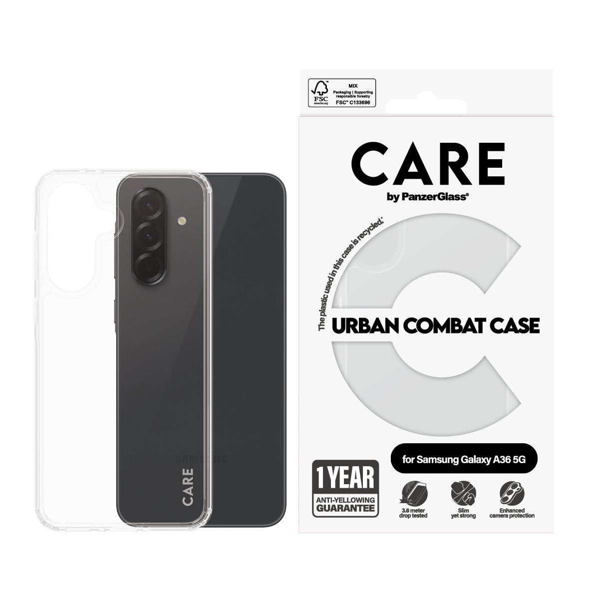 EAN 5715685016875 - PanzerGlass CARE™ by ® Urban Combat Case Transparent Samsung Galaxy A36 5G funda para teléfono móvil Tran imagen 2