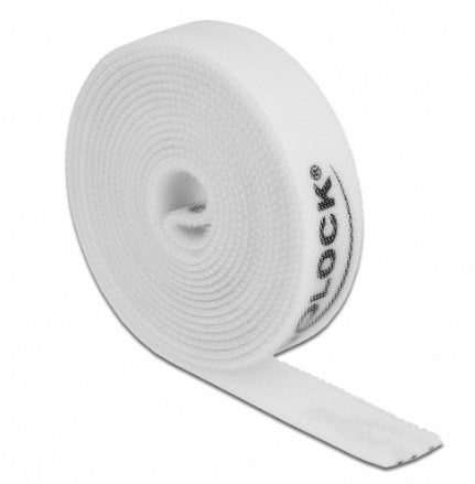 Delock 18386 Cinta Velcro En Rollo La 2 M X An 15 Mm Blanco