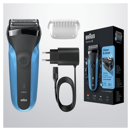 Braun Series 3 310s Afeitadora Eléctrica Recargable En Seco Y Húmedo, Azul