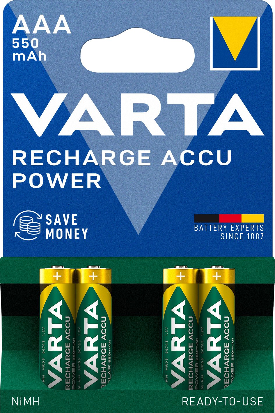 EAN 4008496884292 - Varta Ready2Use HR03 4pcs Batería recargable AAA Níquel-metal hidruro (NiMH) imagen 2