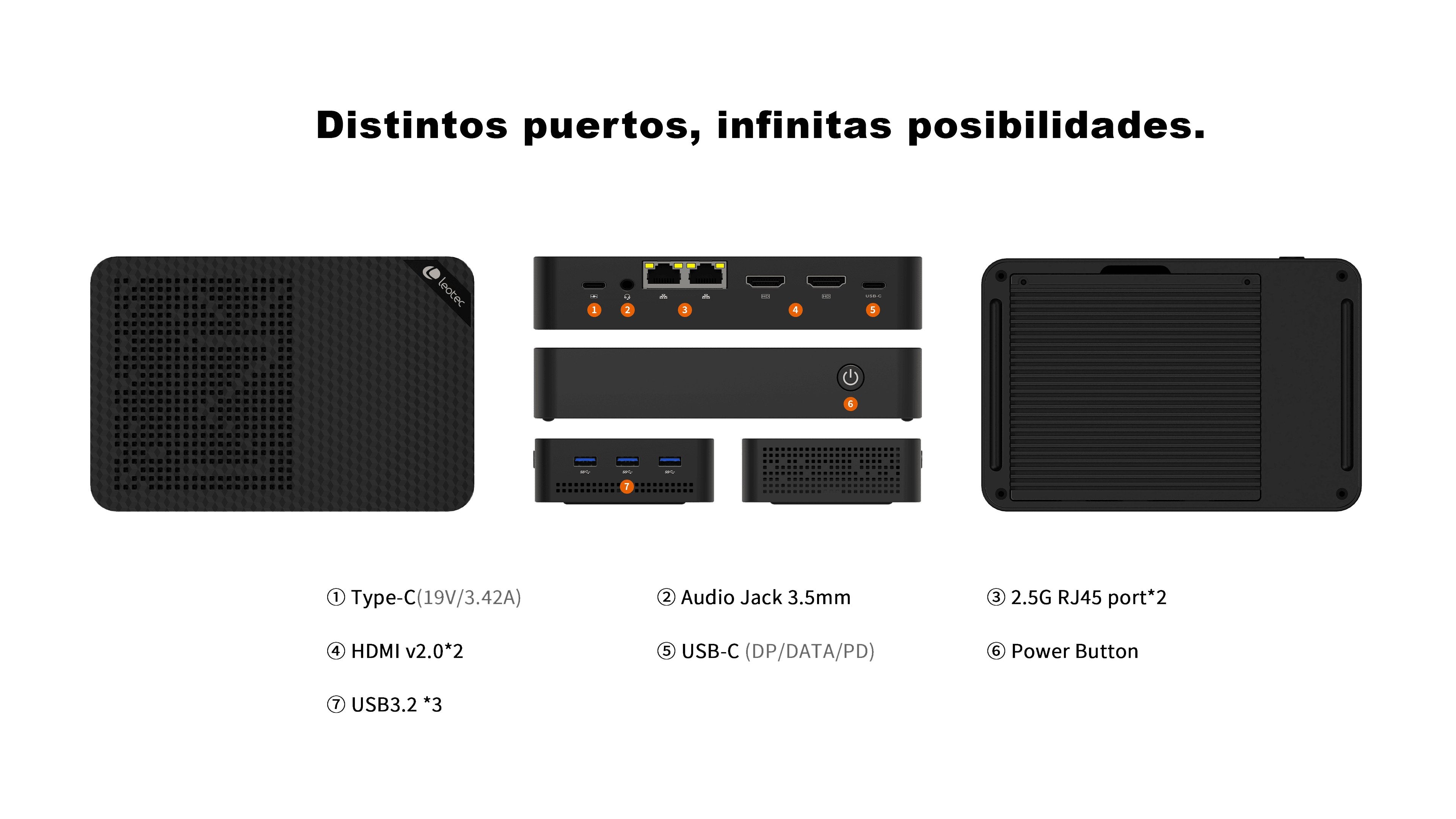EAN 8436588883667 - Leotec LEMPC23 PC/estación de trabajo barebone Cubo Negro N150 3,6 GHz imagen 3