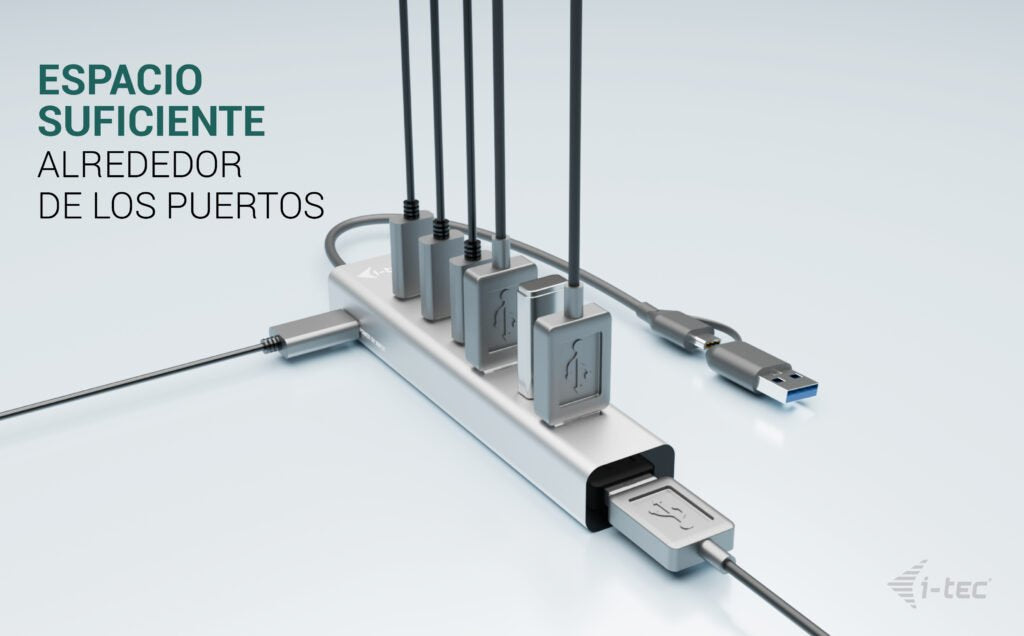 EAN 8595611707193 - i-tec CAHUBMETAL7 hub de interfaz USB 3.2 Gen 1 (3.1 Gen 1) Type-A + Type-C 5 Mbit/s Gris imagen 9