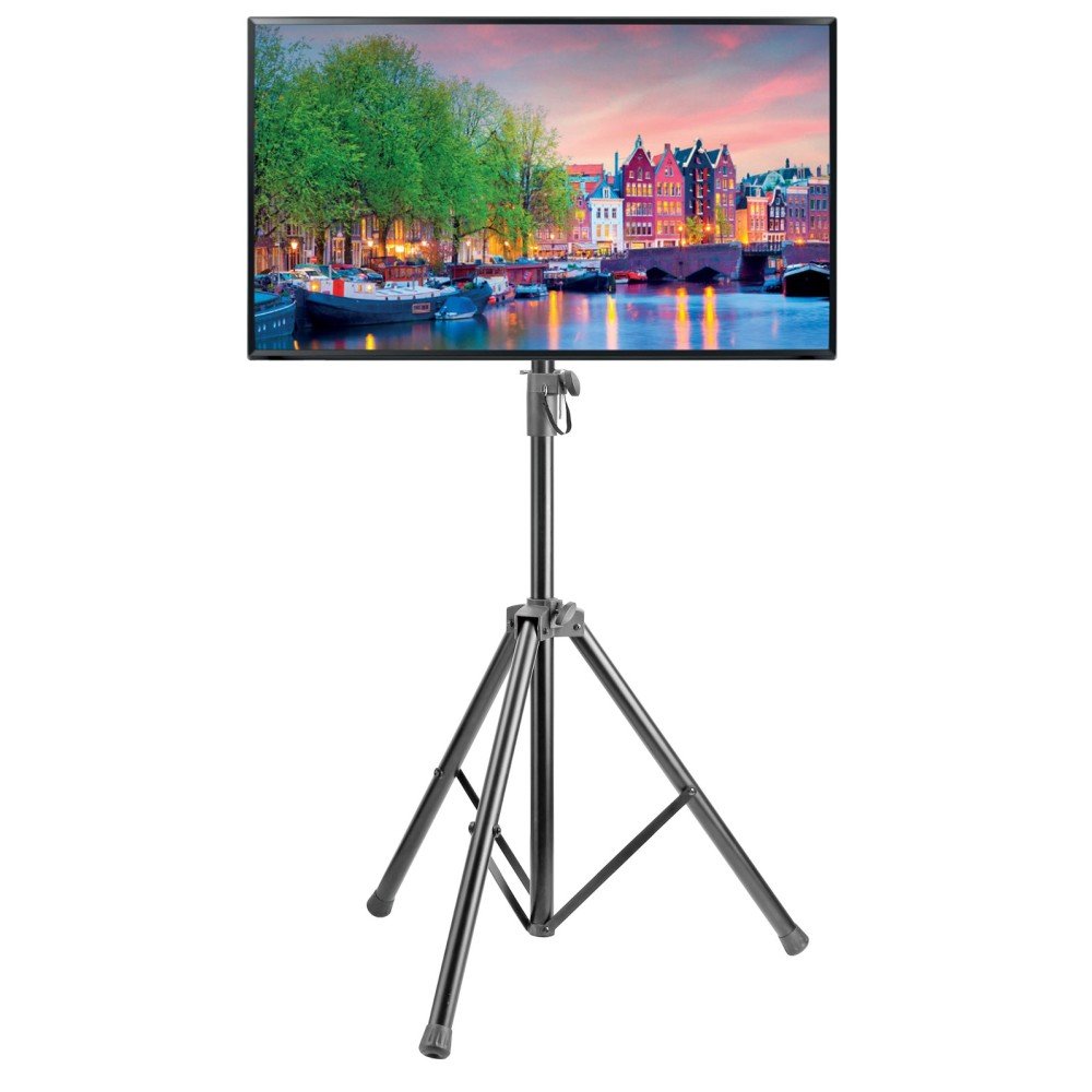 Techly Ica-Tr17t Soporte De Pie Para Pantalla Plana 177,8 Cm (70") Soporte De Suelo Con Ruedas Para Pantalla Plana Negro