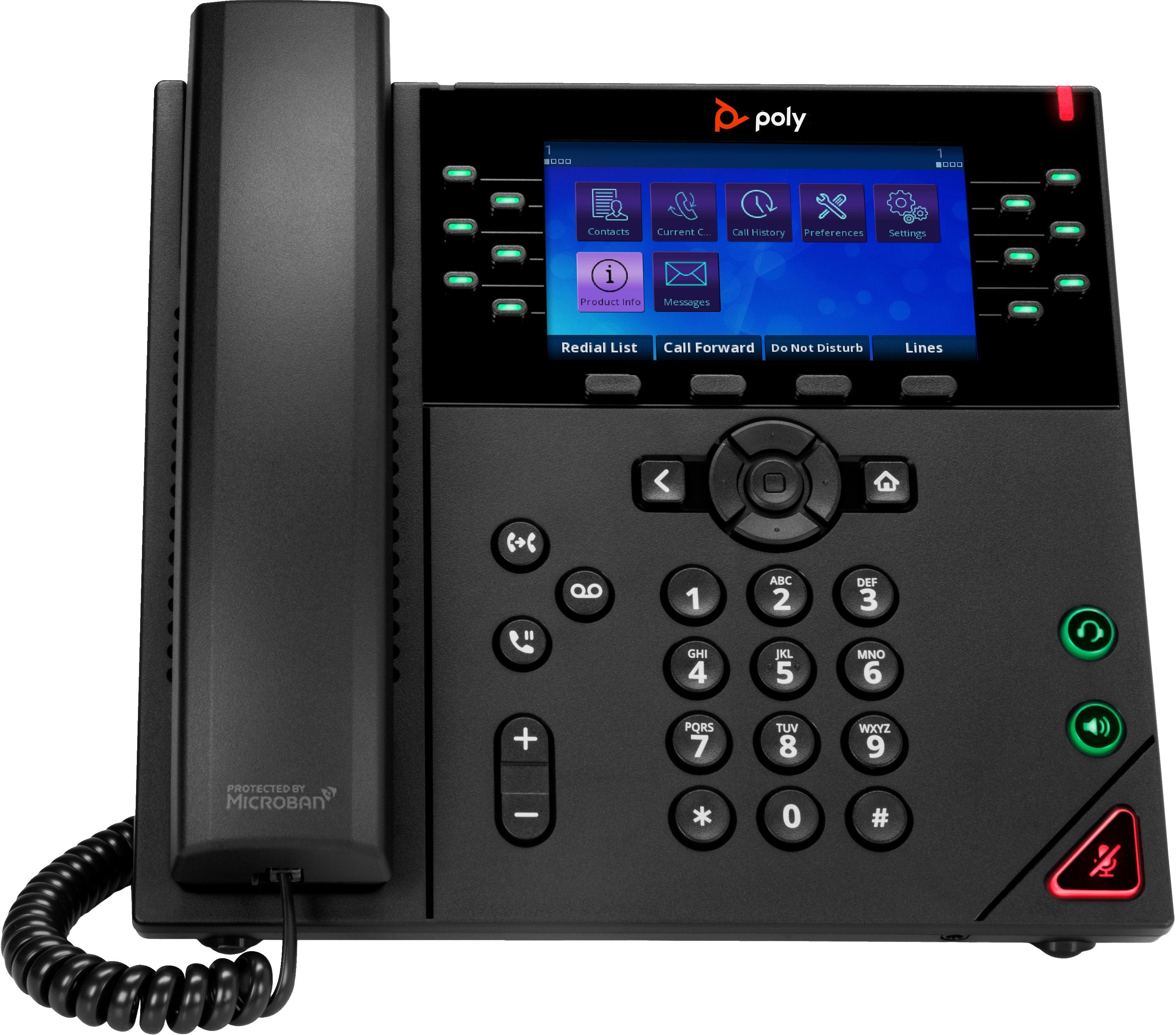 Teléfono  Poly Vvx 450 Obi Edition  Voip De 3 Vías Capacidad De Llamadas Sip Srtp Sdp 12 Líneas Negro
