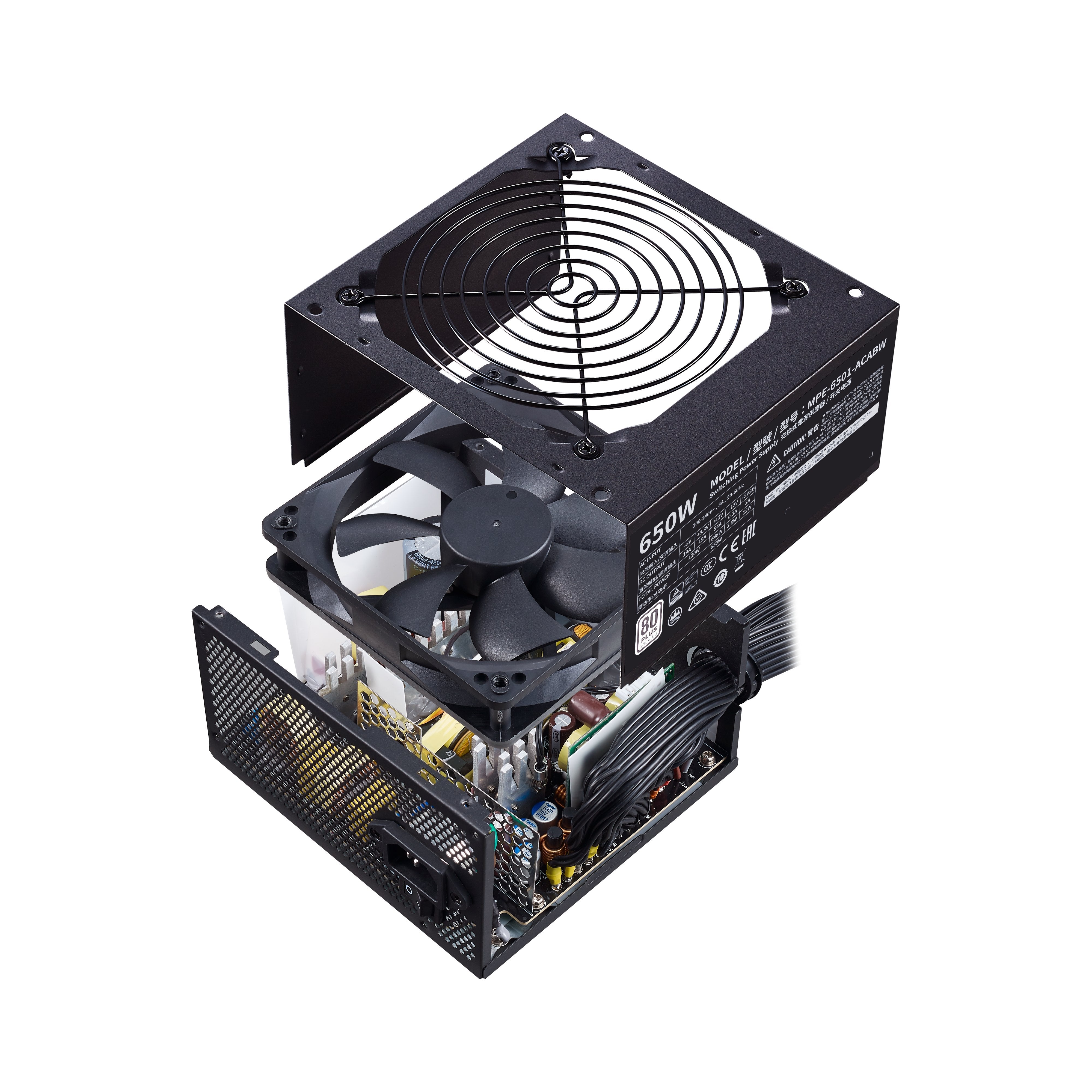 Fuente De Alimentacion Coolermaster 650w Mwe White V2 230v 80+, Cable Type: Flat Black