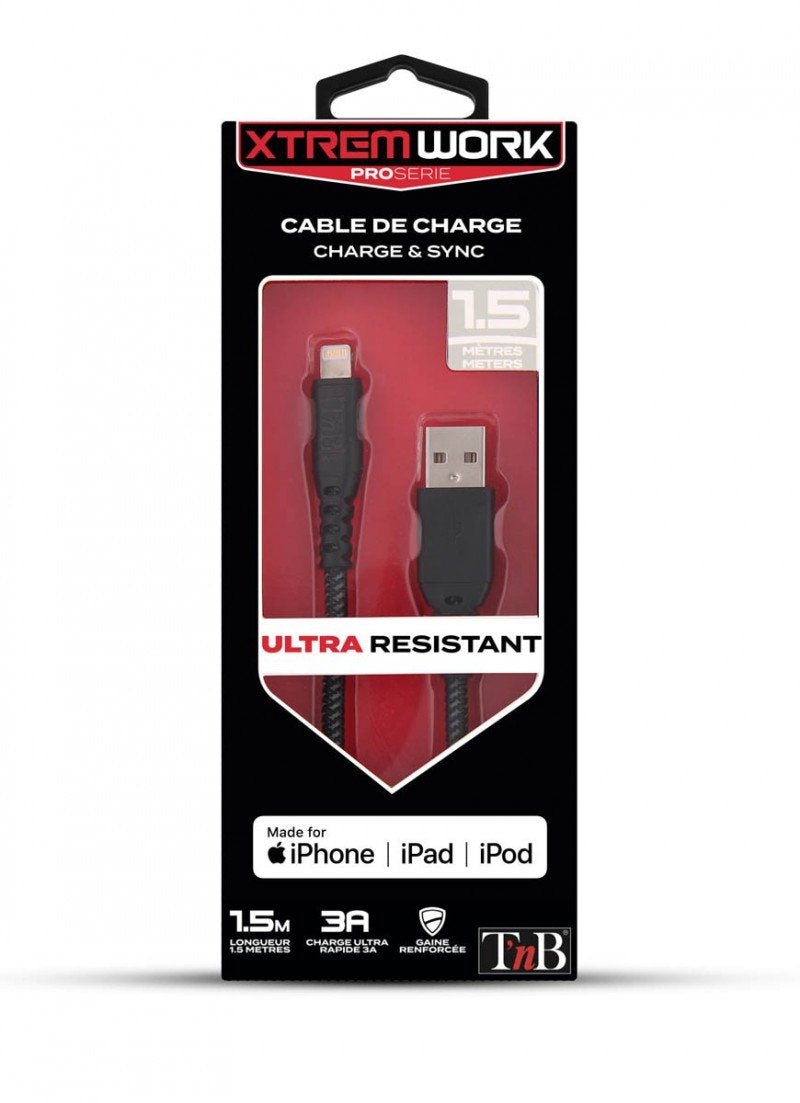 Câble Usb A Vers Lightning Mfi Xtremwork - 1.5m