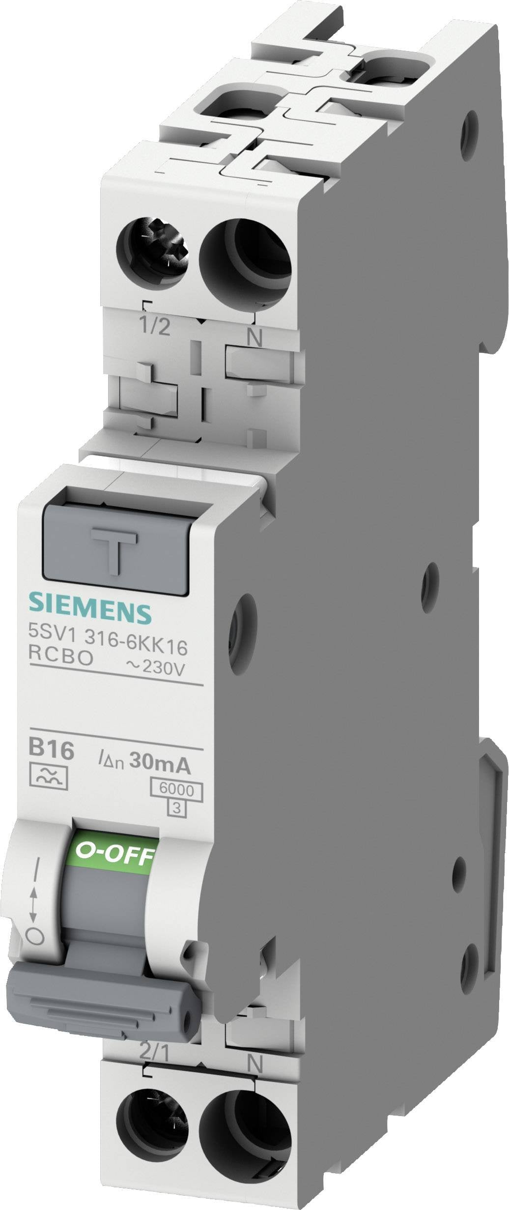 Siemens 5sv13166kk13 Fi/Ls Kompakt Rcbo 1p+N 6ka Typa 30ma B13 230v