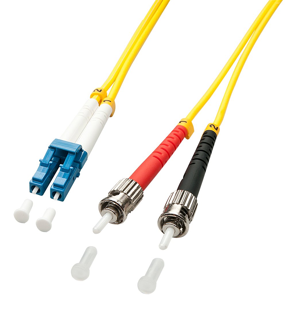 Lindy 1m Lc/St Cable De Fibra Optica Multicolor, Amarillo
