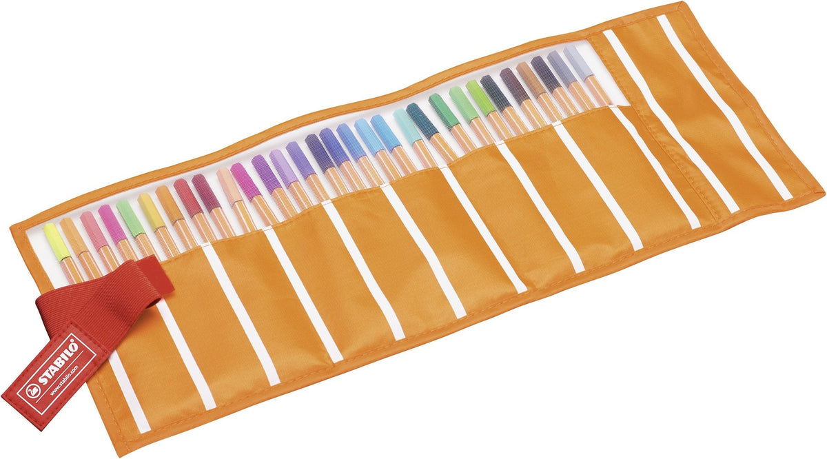 Stabilo Point 88 Pack De 30 Rotulador De Punta Fina De Fibra - Trazo De 0.4mm. - Tinta Con Base De Agua - Apto Para Reglas Y Plantillas - Colores Surtidos